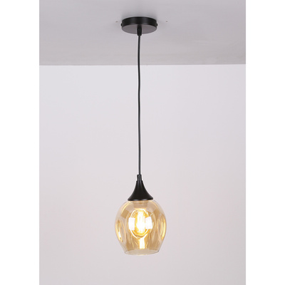Lampa wisząca szklana czarno/brązowa Aspa 31-00583
