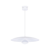 Pendant lamp LUND 48 cm minimalistic white plate shade Scandinavian lamp for dining room and living room LED