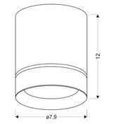 Plafoniera cu montare la suprafață tub alb 15W GU10 Candellux 2282770