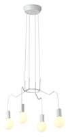Suspension ceiling lamp white matt luminaire 4x40W Basso Candellux 34-71002