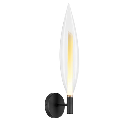 Nordic glass wall light black transparent for living room 1x5W G9