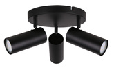 Black ceiling lamp plate 3x15W Colly 98-01672