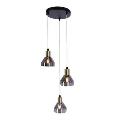 Hanging lamp gold 3xE14 18cm Gregory 33-78995