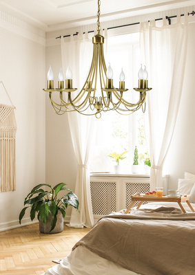 Lustre patiné 8xE14 60cm MUZA 38-69187