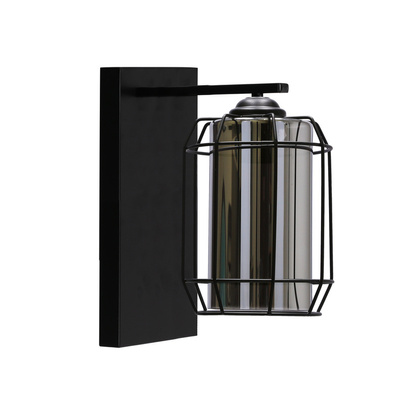 Jonera lamp wall lamp black P25 1X40 E27 smoked lampshade 21-08411