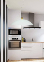 PLAFONNIER SUSPENDU CANDELLUX OTEO 31-75829 E27 LAITON BLANC MAT