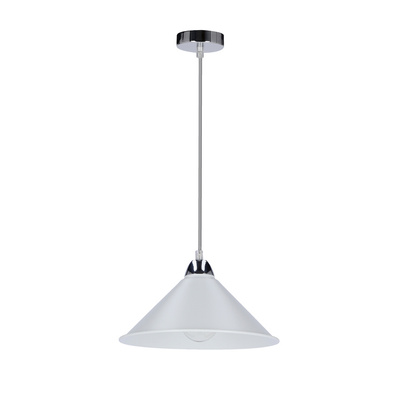 Avola hanging lamp chrome e27 with white shade 31-20710