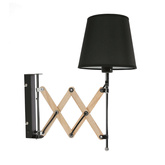 Kinkiet czarny chrom/drewno regulowany 40W E27 Mito Candellux 21-75420