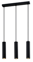 Hängelampe schwarz Dreifachleuchte 3x25W GU10 Tubo 33-79091