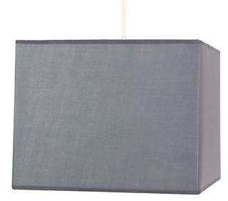 Lampa wisząca z abażurem Basic szara kwadratowa do salonu
