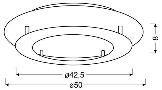 Plafoniera albă 50cm LED plafoniera Merle 98-66220