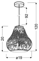 Plafonnier suspendu candellux galactic 31-56108 e27 3d