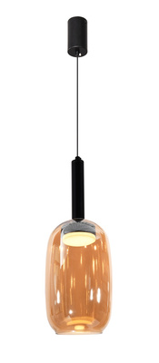 Pendant lamp Bueno glass amber shade single GX53