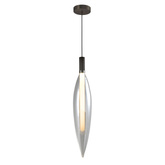 Nordic glass transparent tube single pendant lamp for living room