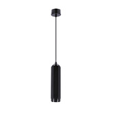 Lampa wisząca tuba czarna metalowa regulowana nad stół GU10 LED