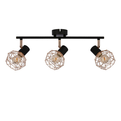 Applique de plafond triple bande abat-jour en cuivre noir Acrobat 93-22219