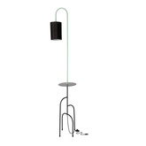 Lampă de podea poliță neagră și verde Ravello 51-00064