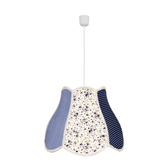 Lampa wisząca z abażurem Zuza klasyczna do pokoju dziecięcego niebieska