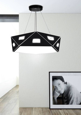 Hanging lamp black pentagonal adjustable 3x40W Nemezis Candellux 31-59130