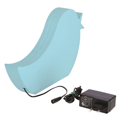 lampa de masa bird pentru copii led iq kids albastru