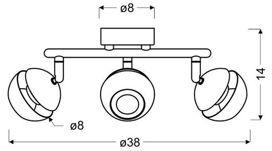 Boni spirala 3x3w gu10 led negru