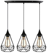 Hängende Deckenleuchte aus schwarzem Draht 3x60W Ggraf Candellux 33-62901