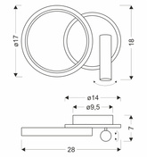 MONET wall lamp 13W LED 3000K, 4000K, 6000K 22-35691