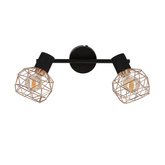 Plafoniera lamelă abajur cupru negru Acrobat 92-22202