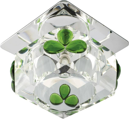 Candellux G4 plafonniercube décoratif cristal fixe vert 20W 
