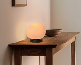 Table lamp STONES minimalist white acrylic shade 20 cm stone shape Scandinavian bedside lamp for bedroom and living room E27