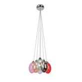 Lampe suspendue avec des ballons en verre colorés 6x10W Lukka Ledea 50106168