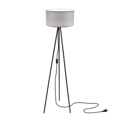SHANTI floor lamp black 1x40W E27 grey shade 51-38722