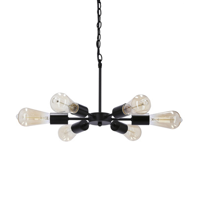 Suspensie Sparta neagra 6X60W E27 36-09395