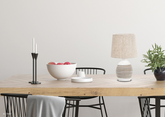 Beige ceramic table lamp Ambon 41-78407