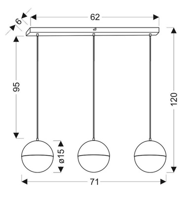 Hängelampe schwarzer LED-Streifen 5W Furni A0031-330