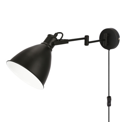 Aplic negru reglabil 1xE27 Espera 21-85238