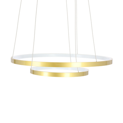 Hanging lamp LED 40W 50cm double gold ring Lune 32-76281