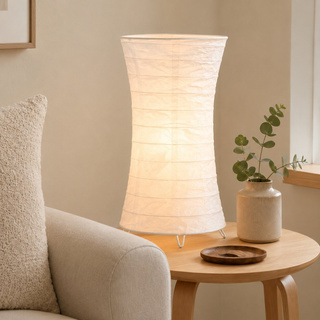 Lampă din hârtie albă noptiera 60W E27 Tai Candellux 5096911-00