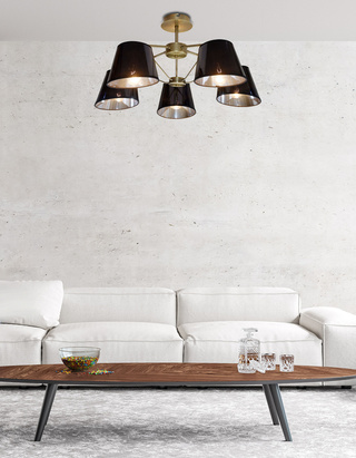 Plafonnier suspendu Candellux Cortez 35-54999 E14 Patine