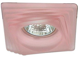Plafonnier carré rose verre SS-01 2240311