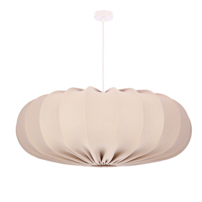 CAFÉE suspension 66cm blanche 1x40W E27 abat-jour frappe