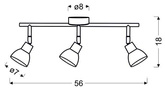 Aplică LED 3x5W COB ROY 93-67616 STRIP WHITE