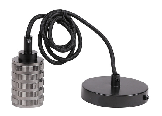 Lampă suspendată metal neagră E27 31-04901