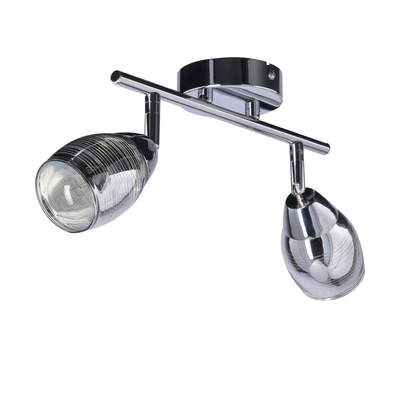 Lampa sufitowa MILTON listwa ze szklanymi kloszami regulowana 2-punktowa do kuchni