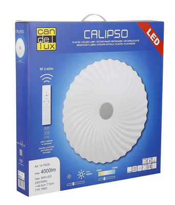 Plafoniera LED alba 48,5 cm luminozitate culoare variabila + telecomanda 14-75239