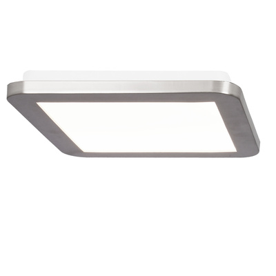 Plafon do łazienki NEXIT minimalistyczny – srebrny satynowy 22,5 cm – plafon z funkcją ściemniania LED 3000K 12W IP44