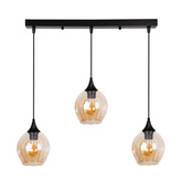 Glass hanging lamp black / brown 3xE27 Aspa 33-00606
