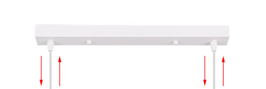 Lampa wisząca biała listwa 2xE27 Atlanta 32-00644