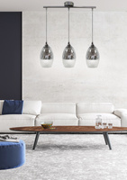 Lampa suspendata sticla aurie reglabila 3x60W Celia Candellux 33-51585