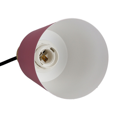 Hanging lamp pink metal + wood Faro Ledea 50101259